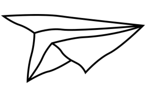 Simplistic Line Art of a Paper Airplane