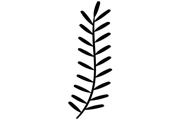 Simplistic Artwork of a Fern Leaf