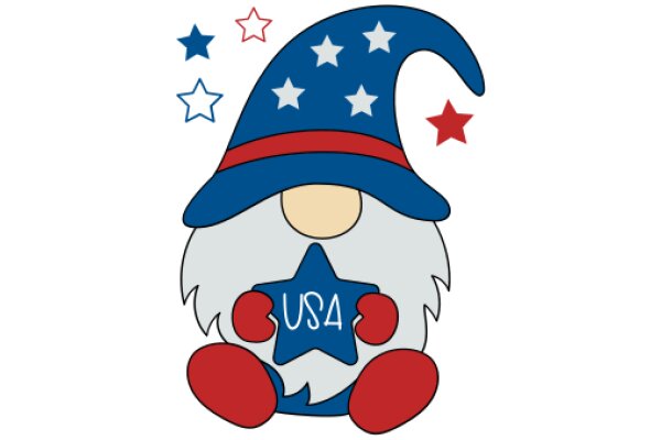 A Whimsical American Icon: The USA-Themed Wizard