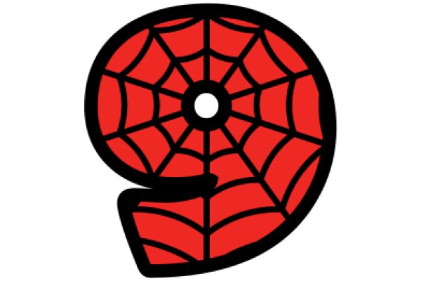 Vibrant Red Spider Web Logo