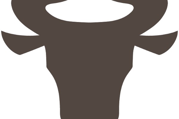 Stylized Brown Bull Icon