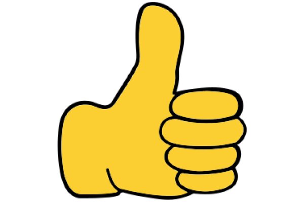 A Simple, Yellow Thumb-Up Emoji