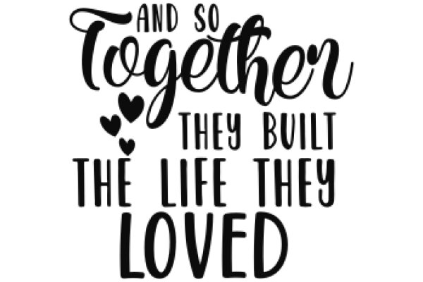 And So Together They Built the Life They Loved