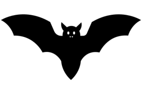 Silhouette of a Bat with a Friendly Face