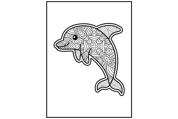 Stylized Dolphin with Intricate Designs