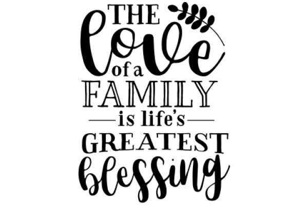 The Love of a Family is Life's Greatest Blessing