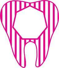 Stylized Pink and White Toothbrush Design