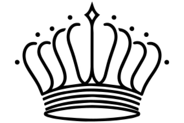 A Simple Line Drawing of a Crown