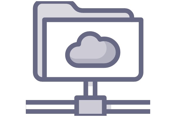 A Digital Assistant's Icon: A Purple Cloud in a Folder