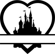 A Silhouette of a Castle on a Heart-Shaped Platform