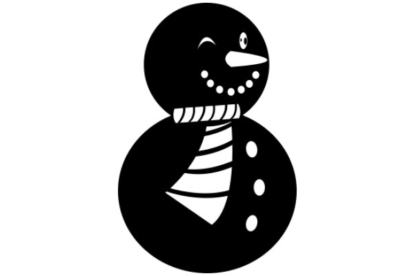 A Playful Illustration of a Smiling Snowman