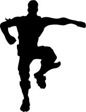 Silhouette of a Baseball Player in Action