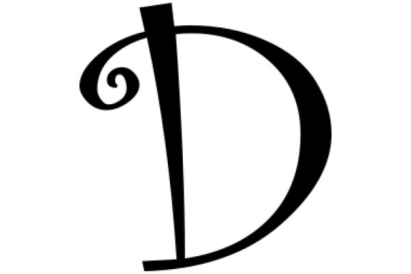 Stylized Letter 'D' in