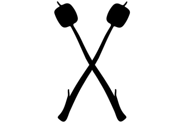 Simplistic Illustration of a Marshmallow and a Toasting Fork