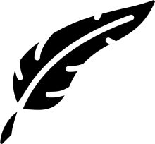 Stylized Black Feather Logo