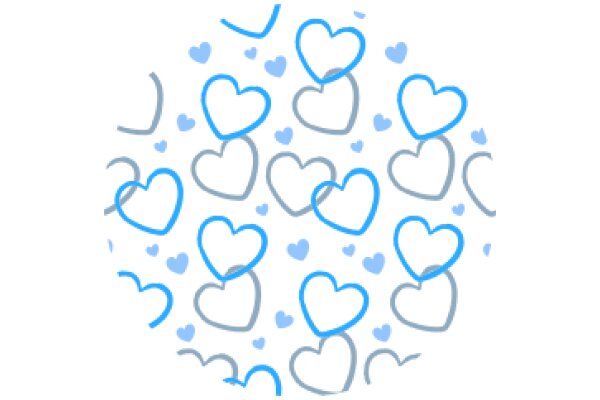 A Symphony of Blue Hearts: A Visual Poem of Love and Friendship