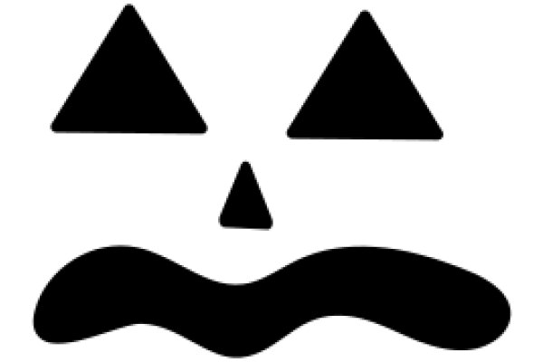 Simplistic Halloween Icon: A Triangle and Smiley Face