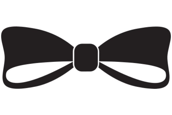 Stylish Black Bowtie with a White Inner Design