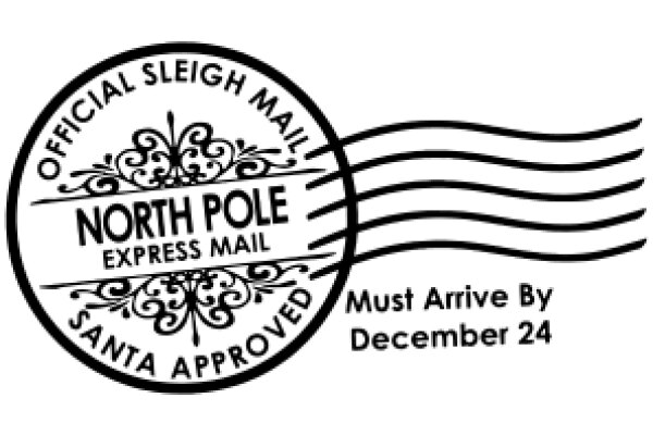 Official North Pole Express Mail Stamp: Must Arrive By December 24th