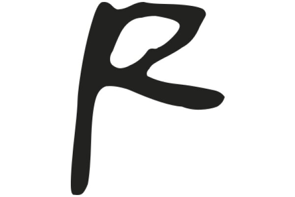 Simplistic Black Letter 'R'