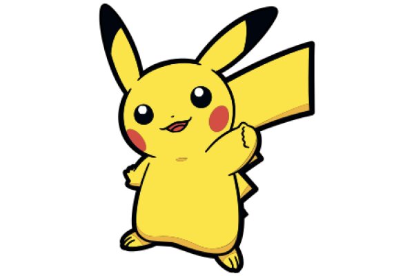 Pikachu's Playful Pose: A Cartoon Character's Charming Expression