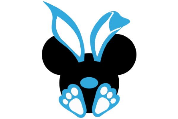 Mickey Mouse Ear with Blue Paw Prints