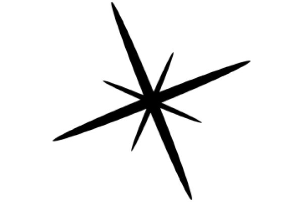 A Simple Black Star on a White Background