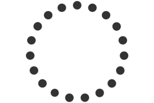 A Circle of Black Dots on a White Background