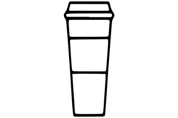 Simplistic Line Drawing of a Coffee Cup