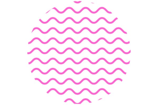 Stylized Pink Waves on a White Background