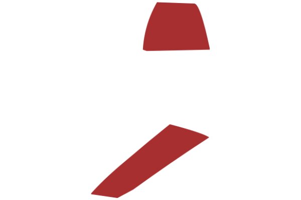 Digital Art: A Blurred Red Shape and a Pixelated Arrow