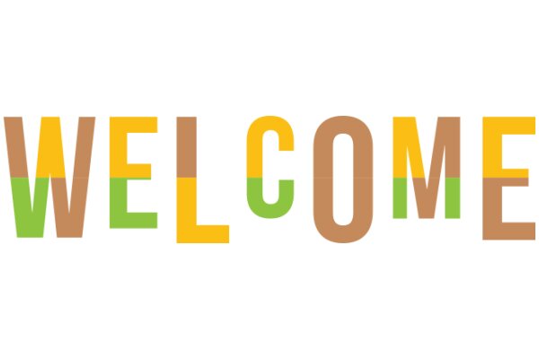 Welcome Sign with Colorful Lettering