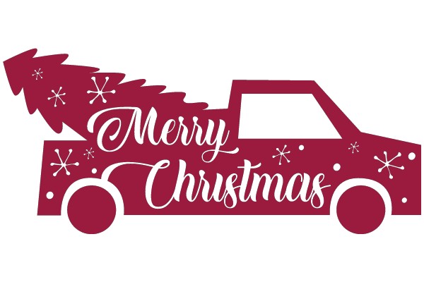 Merry Christmas: A Festive Truck Decoration