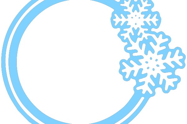 Stylized Blue Snowflake Design