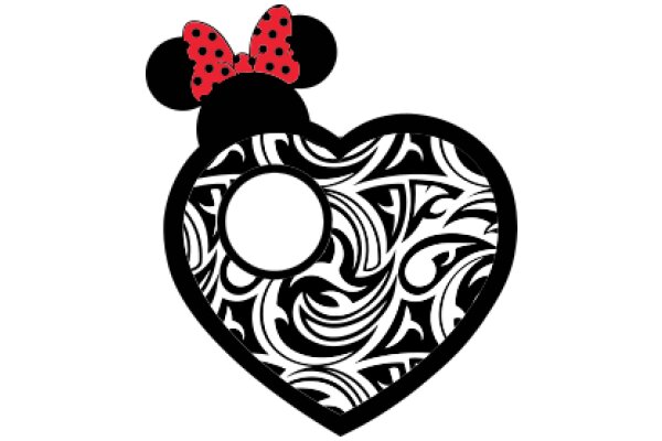 Stylish Minnie Mouse Ear Decoration with Swirl Design