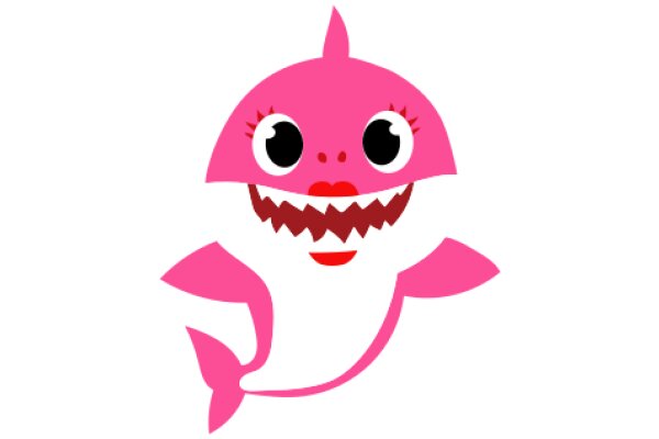 A Playful Pink Shark with a Smile