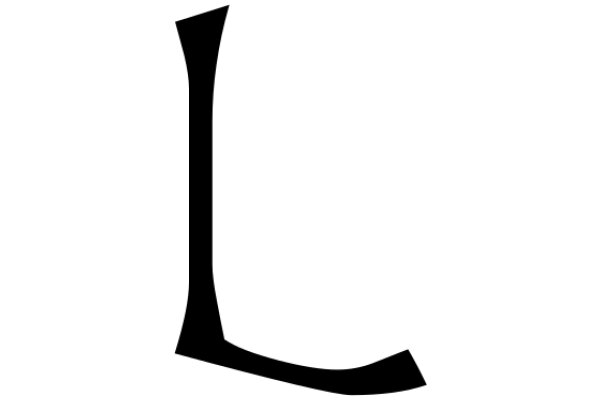 Simplicity in Design: A Black Letter 'L'