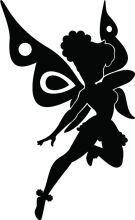 Silhouette of a Fairy with Butterfly Wings