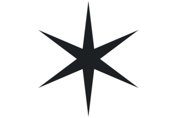 Simplicity in Design: A Black Star on a White Background