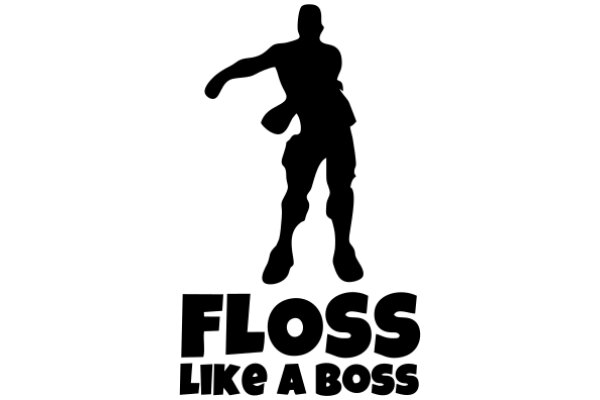 Floss Like a Boss: A Silhouette of a Person in a Playful Pose