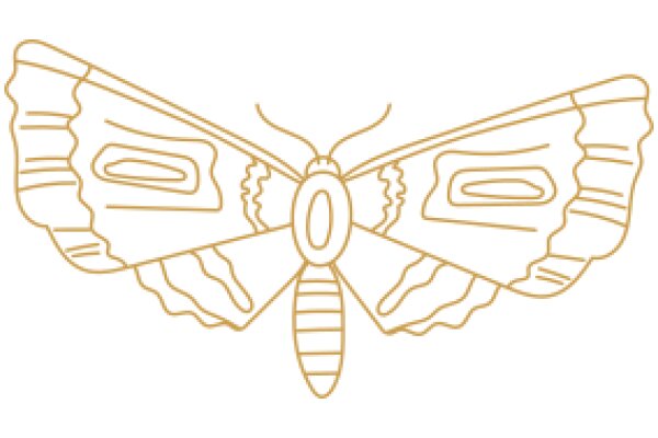 Stylized Illustration of a Butterfly with a Detailed Design