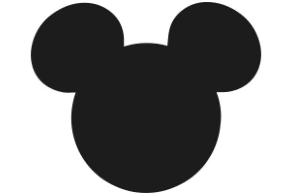 Simplistic Black Mickey Mouse Silhouette