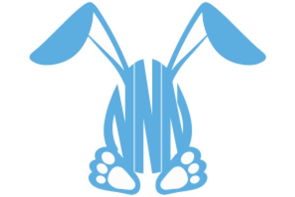 Stylized Blue Bunny with Paws