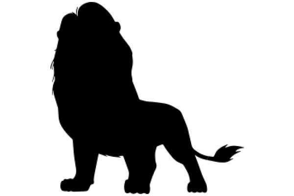 The Majestic Silhouette of a Lion