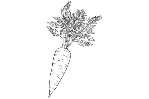 ACarrot with Green Leaves