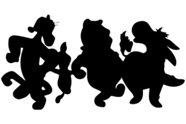 Silhouettes of Cartoon Characters: A Playful Tribute to Classic Animation