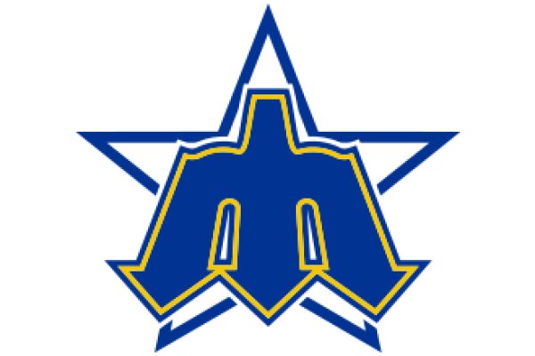 Vibrant Blue Star with Yellow Letter 'A' in the Center