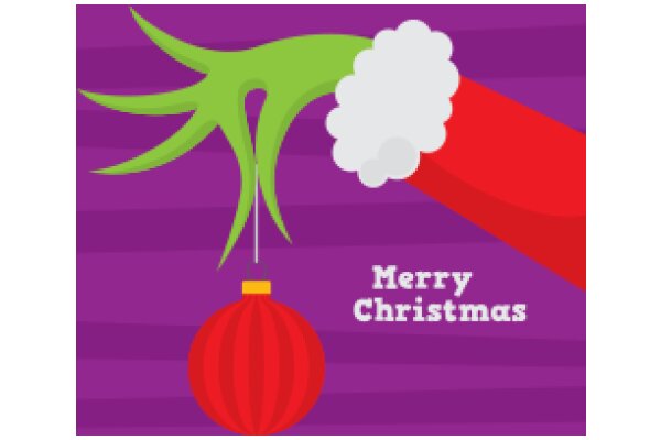 Merry Christmas: A Festive Illustration of a Balloon and a Plant