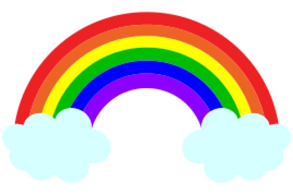 Vibrant Rainbow with Clouds: A Symbol of Hope and Diversity