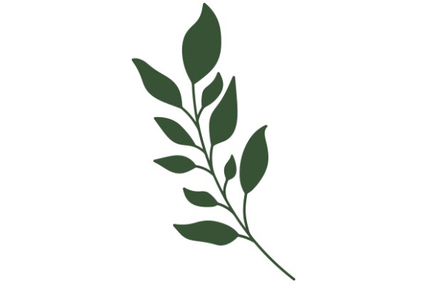 Simplistic Green Leaf Icon